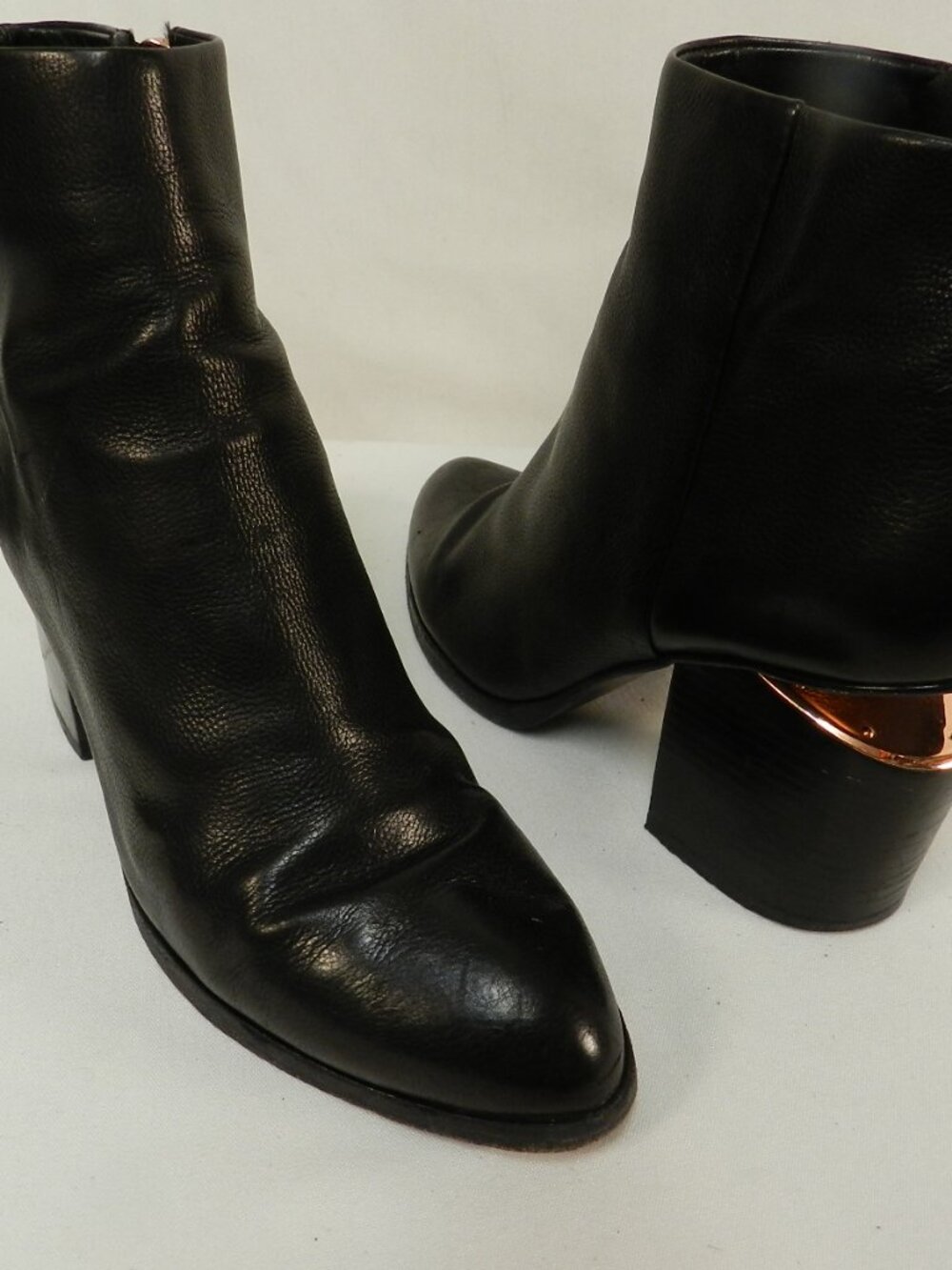 Alexander Wang Boots Gabi Cutout Leather zip Boots Ankle Booties Size 39 US 9